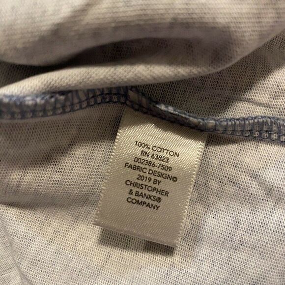 Christopher & Banks Patchwork 3/4 Sleeve Shirt NWT - Picture 6 of 7